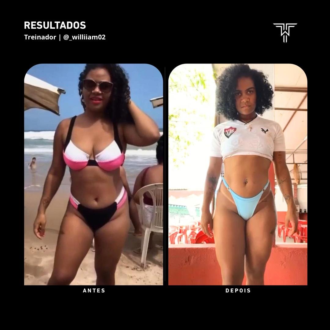 Evolução feminina — antes e depois Team William