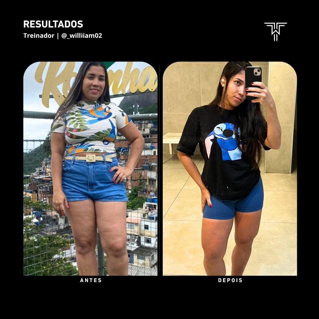 Transformação feminina — antes e depois Team William
